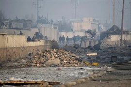Hiện trường một vụ đánh bom ở Afghanistan. (Nguồn: AFP/TTXVN) 