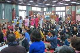 Quang cảnh lễ cầu an. (Ảnh: Toàn Tuyên Phương/TTXVN)