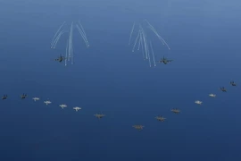 Máy bay chiến đấu Hàn Quốc tham gia một cuộc tập trận. (Nguồn: Yonhap/TTXVN)