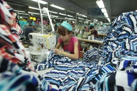 May hàng xuất khẩu. (Ảnh: Trần Việt/TTXVN)