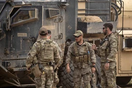 Binh sĩ Mỹ tại tỉnh Deir Ezzor, miền đông Syria ngày 23/3/2019. (Nguồn: AFP/TTXVN) 