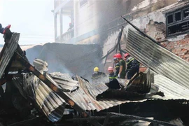 Hiện trường vụ cháy. (Nguồn: TTXVN) 