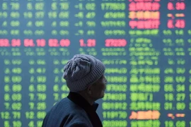 Nhà đầu tư theo dõi tỷ giá chứng khoán tại Hàng Châu, tỉnh Chiết Giang, miền Đông Trung Quốc ngày 11/1. (Nguồn: AFP/TTXVN)