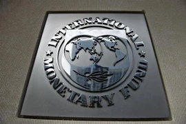Biểu tượng Quỹ Tiền tệ quốc tế (IMF) tại Washington DC., Mỹ. (Nguồn: AFP/TTXVN) 