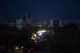 Cảnh mất điện tại Caracas, Venezuela, ngày 8/3/2019. (Nguồn: AFP/TTXVN) 