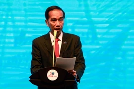Tổng thống Indonesia Joko Widodo trong bài phát biểu tại Jakarta ngày 7/3. (Nguồn: AFP/TTXVN)