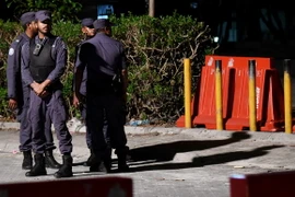 Lực lượng an ninh gác tại Male, Maldives. (Nguồn: AFP/TTXVN)