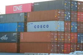 Hàng hóa Trung Quốc tại cảng Long Beach, Los Angeles, Mỹ tháng 8/2018. (Nguồn: THX/TTXVN) 