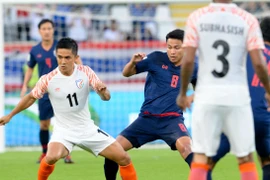 Một pha tranh chấp bóng của cầu thủ Thái Lan và Ấn Độ. (Nguồn: AFC) 