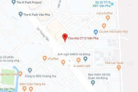 Vị trí tòa CT12 Văn Phú. (Nguồn: Google Maps) 