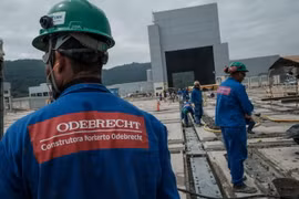Một công trình xây dựng của công ty Odebrecht ở Rio de Janeiro ngày 7/4. (Nguồn: AFP/TTXVN)