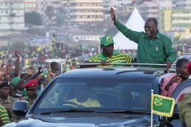 Ứng viên Tổng thống John Magufuli trong cuộc vận động tranh cử tại Dar es Salaam ngày 23/10. (Nguồn: AFP/TTXVN)