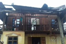 Lốc xoáy làm tốc mái nhiều hộ dân tại xã Đắk R’Tih (Nguồn: Ủy ban Nhân dân xã Đắk R’Tih)