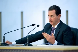 Tổng thống Syria Bashar al-Assad phát biểu tại cuộc họp ở Damascus. (Nguồn: EPA/TTXVN)