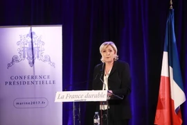 Ứng cử viên Marine Le Pen phát biểu tại một sự kiện ở Paris ngày 26/1. (Nguồn: AFP/TTXVN)