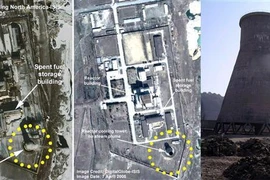 Hình ảnh vệ tinh chụp cơ sở hạt nhân Yongbyon, cách thủ đô Bình Nhưỡng của Triều Tiên 100km về phía bắc, ngày 27/6/2008. (Nguồn: EPA/TTXVN) 