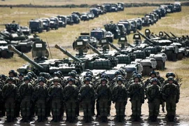 Binh sỹ Nga tham gia cuộc tập trận Vostok-2018 ở miền Đông Siberia ngày 13/9. (Nguồn: AFP/TTXVN)