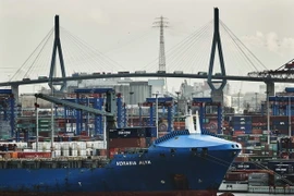 Cảng hàng hóa ở Hamburg, Đức. (Nguồn: EPA/TTXVN)