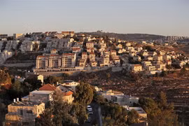 Khu định cư Do Thái Givat Zeev của Israel ở thành phố Ramallah thuộc Khu Bờ Tây chiếm đóng, ngày 25/9/2019. (Nguồn: AFP/TTXVN) 