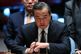 Ngoại trưởng Trung Quốc Vương Nghị phát biểu tại Khóa họp 72 của Đại hội đồng Liên hợp quốc ở New York, Mỹ ngày 20/9. (Nguồn: AFP/TTXVN) 