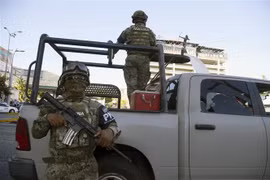 Binh sỹ tuần tra tại Acapulco, bang Guerrero, Mexico, ngày 21/2/2019. (Nguồn: AFP/TTXVN) 