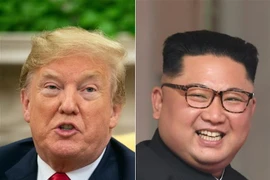 Tổng thống Mỹ Donald Trump (trái) và nhà lãnh đạo Triều Tiên Kim Jong-un. (Nguồn: AFP/TTXVN) 