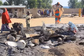 Hiện trường một vụ tấn công ở Nigeria. (Nguồn: AFP/TTXVN) 