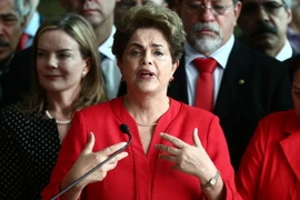 Bà Dilma Rousseff phát biểu tại Brasilia, Brazil ngày 31/8. (Nguồn: THX/TTXVN)