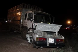 Hiện trường vụ tai nạn. (Ảnh: Đậu Tất Thành/TTXVN)