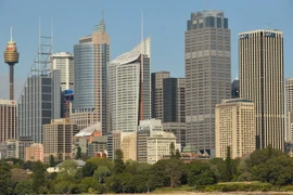 Một quận thương mại trung tâm ở Sydney. (Nguồn: AFP/TTXVN)