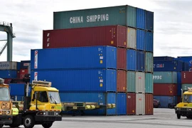 Hàng hóa Trung Quốc được xếp tại cảng ở Long Beach, California, Mỹ, ngày 27/2/2019. (Nguồn: THX/TTXVN) 