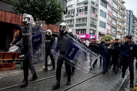 Cảnh sát Thổ Nhĩ Kỳ tuần tra tại Istanbul. (Nguồn: AFP/TTXVN)