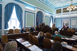 Phiên họp Quốc hội Iceland tại Reykjavik ngày 8/4. (Nguồn: AFP/TTXVN)