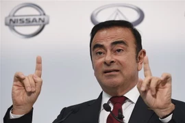 Ông Carlos Ghosn, khi giữ chức Chủ tịch Nissan, trong cuộc họp báo tại Yokohama, Nhật Bản ngày 13/5/2015. (Nguồn: AFP/TTXVN) 