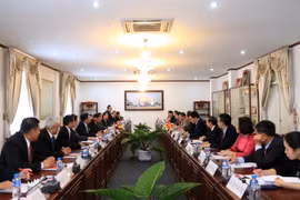 Quang cảnh cuộc hội đàm. (Ảnh: Phạm Kiên/Vietnam+)