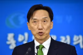 Người phát ngôn Bộ Thống nhất Hàn Quốc Lee Duk-haeng. (Nguồn: AFP/TTXVN)