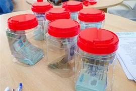 Gần 450 triệu đồng vận xuất trái phép bị Hải quan An Giang tạm giữ. (Nguồn: TTXVN) 