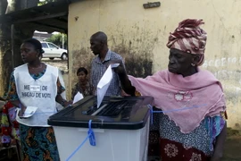 Cử tri Guinea bỏ phiếu tại một địa điểm bầu cử ở Conakry. (Nguồn: Reuters/TTXVN)
