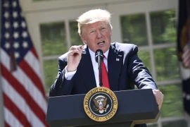Tổng thống Mỹ Donald Trump phát biểu tại Washington, DC ngày 1/6. (Nguồn: AFP/TTXVN)