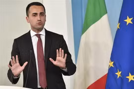Phó Thủ tướng Italy Luigi Di Maio tại cuộc họp báo ở Rome. (Nguồn: AFP/TTXVN) 