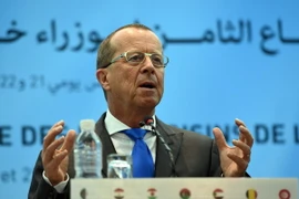 Đặc phái viên Liên hợp quốc về vấn đề Libya Martin Kobler phát biểu trong một cuộc họp ngày 22/3. (Nguồn: AFP/TTXVN)