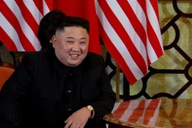 Chủ tịch Triều Tiên Kim Jong-un tại cuộc gặp với Tổng thống Mỹ Donald Trump. (Ảnh: TTXVN) 