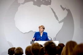 Thủ tướng Đức Angela Merkel phát biểu tại Hội nghị Đối tác G20-châu Phi ở Berlin, Đức ngày 12/6. (Nguồn: AFP/TTXVN)