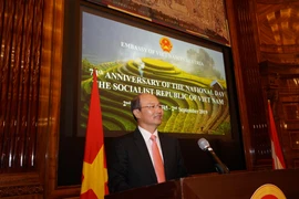 Đại sứ Lê Dũng phát biểu. (Nguồn: Vietnam+) 