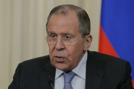 Ngoại trưởng Nga Sergei Lavrov tại cuộc họp báo ở Moskva, Nga. (Nguồn: EPA/TTXVN)