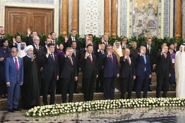 Các nhà lãnh đạo tham dự Hội nghị thượng đỉnh lần thứ 5 CICA diễn ra ở thủ đô Dushanbe ,Tajikistan, ngày 15/6. (Nguồn: AFP/TTXVN) 