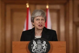 Thủ tướng Anh Theresa May phát biểu tại thủ đô London ngày 20/3/2019. (Nguồn: AFP/TTXVN) 