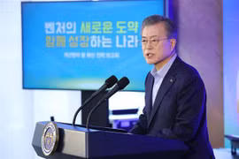 Tổng thống Hàn Quốc Moon Jae-in. (Nguồn: Yonhap/TTXVN) 