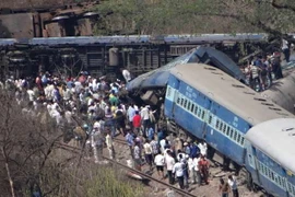 Hiện trường vụ tai nạn. (Nguồn: AFP/TTXVN)