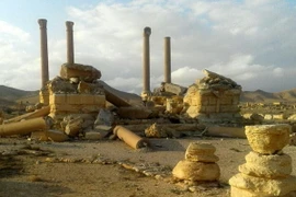 Nhiều di tích lịch sử ở thành cổ Palmyra bị phiến quân IS tàn phá. (Nguồn: AFP/TTXVN)